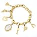 Armitron NOW Women's Swarovski&Acirc;&reg; Crystal Accented Gold-Tone Charm Bracelet Watch #753732MPGP