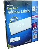 Avery Easy Peel White Address Labels for Laser and Inkjet Printers, 1" x 2-5/8", Box of 4200