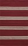 IMAGE OF 9' x 9' Round Momeni VERANVR-16RED900R Red Color Hand Hooked Chinese 