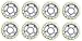 Barbed Wire 8 Inline Skate Wheels 80mm 78a, Clear/Gray