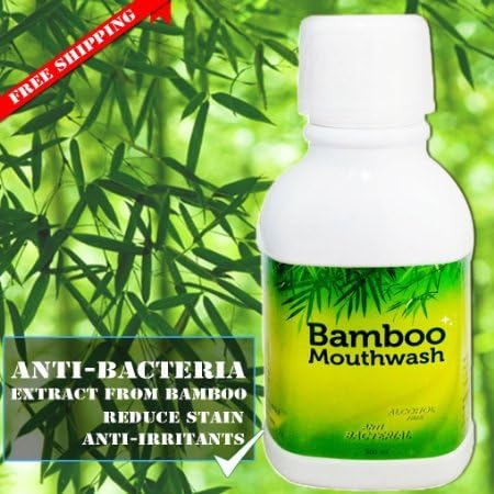 3 ฺBottles X Bamboo Mild Mouthwash for Adults and Kids - Bamboo Extract 10.14 Oz. (300ml.), Alcohol-free, Teeth Whitening, Fresh Breath, Remove Tartar and Stains From Food, Coffee, Tea, Smoking and Prevent Plaque