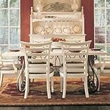 Stanley Furniture Portofino Casual Dining Table in Ivory Wood And Metal Fin ....