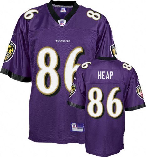 Todd Heap Purple Reebok NFL Premier Baltimore Ravens Jersey - Large