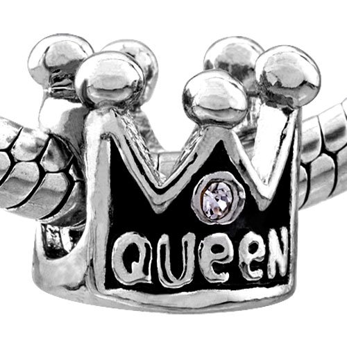 Pugster Queen Crown Bead Fits Pandora Charm Bracelet