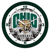 Ohio Bobcats Suntime 12 Dimension Glass Crystal Wall Clock - NCAA College Athletics