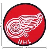 Detroit Red Wings Logo Embroidered Iron on Patches Free Shipping From Thailand