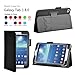onWay(TM) FlipStand Case Cover Auto Sleep/Wake for Samsung Galaxy Tab 3 8.0 inch Tablet (T3100) + Gift: stylus touch pen (BLACK)