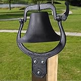 GHP 21"x14"x23.5" Outdoor Church School Antique Vintage Style Large Cast Iron Dinner Farm Bell