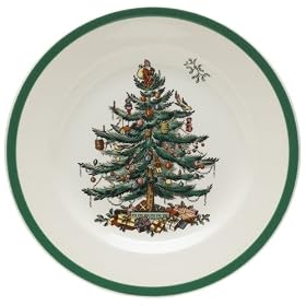 Spode Christmas Tree Salad Plates, Set of 4