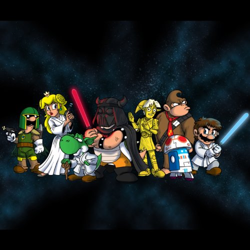 “Plumbing Wars Group” All Characters Funny Video Game & Space Movie Parody – Vinyl Sticker