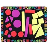 Trademark Global 22 pieces Colorful Geometric Shaped Magnet Set with Board