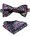 SetSense Men's Paisley Jacquard Woven Self Bow Tie Set