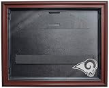 NFL St. Louis Rams Removable Face Jersey Display -Mahogany with Museum Quality UV Upgrade