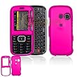 LG Cosmos VN250/Rumor2 LX265 Cell Phone Hot Pink Rubber Feel Protective Case Faceplate Cover + Free LiveMyLife Wristband