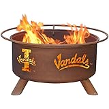 Patina 31 in. College Fire Pit with Grill and FREE Cover