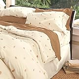 Gaiam Organic Cotton Duvet Cover (220-Thread Count) Natural Leaf Print (Twi ....