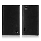 Zenus Prada Phone by LG L-02D ケース Prestige Minimal Diary ブラック 本革 カードケース付き Z492P3