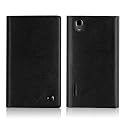 Zenus Prada Phone by LG L-02D ケース Prestige Minimal Diary ブラック 本革 カードケース付き Z492P3