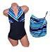 Nygard Swimwear 3 PIECES ~ 2-pc Empire Waist Halter Tankini w/ Matching Sarong Style Cover-up Skirt