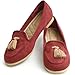 Ollio Women's Ballet Shoe Tassel Faux-Suede Cute Flat