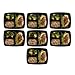 Meal Prep Zone 3 Compartment Food Storage Containers with Lids, Set of 7