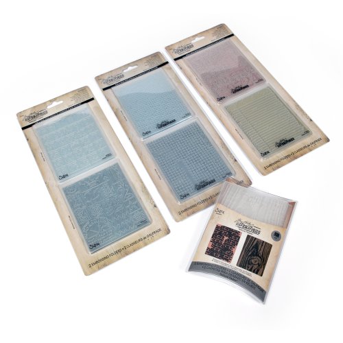 Sizzix 29880 No.1 Tim Holtz Alterations Texture Fades Embossing Folders
