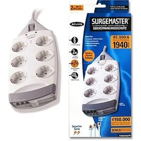 Belkin SurgeMaster Superior Series - Surge suppressor ( external ) - 6 Output Connector(s) - Germany