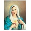 Immaculate Heart of Mary - Canvas Transfer Linen Print Wrapped around the Sides - 15.5"x12"x2"