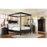 5pc Sahara Espresso Finish California King Canopy Bedroom Set