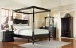 5pc Sahara Espresso Finish California King Canopy Bedroom Set