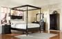 5pc Sahara Espresso Finish California King Canopy Bedroom Set
