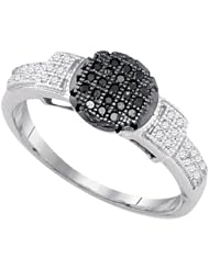 0.18CT-BLACK DIA RING