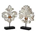 Set of 2 Scroll Finals - Silver Leaf
