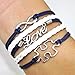 Ac Union Handmade Puzzle Piece JigSaw Puzzle Infinity Leather Bracelet for Women Girl (Picture - 7)