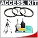 Bower Macro 55mm Close-Up Filter Kit + Deluxe 57-inch Tripod + Precision Design 6-Piece Cleaning Kit - for Canon, Nikon, Olympus, Sony & Pentax Lenses with 55mm Filter Size