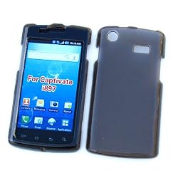 Samsung Captivate I897 (AT&T) Snap On Protector Hard Case, Transparent Smoke