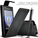 Etui Housse Cuir pour Sony Ericsson Xperia Ray + STYLET et FILM OFFERT