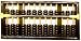 Simple Black Chinese Abacus - Lacquered wood and Bamboo