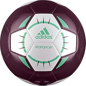 adidas Performance Starlancer IV Soccer Ball, Red/White/Bright Green, Size 5