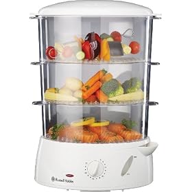 Russell Hobbs 15071  9 L  3-Tier White Food Steamer