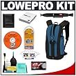 Lowepro Flipside 200 Backpack Digital SLR Camera Case (Arctic Blue) + Accessory Kit for Canon Rebel T3, T3i, T1i, T2i, EOS 60D, 5D, 7D, Nikon D3000, D3100, D5000, D5100, D7000, D300s, Olympus Evolt E-5, E-30, E-620 & Sony Alpha A560, A580, A33, A35, A55
