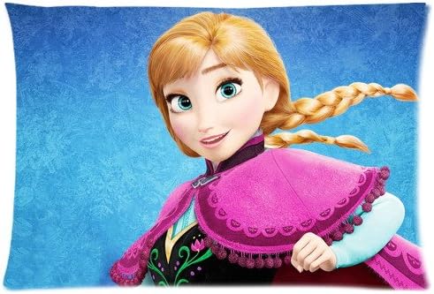 Custom Two Sides Printed Frozen Cute Olaf Beauty Anna Elsa Theme for 20*30 Zippered Pillowcases (Frozen 07)