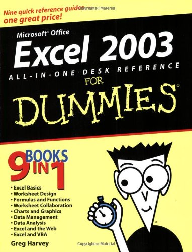 Excel 2003 All-in-One Desk Reference For Dummies 076453758X pdf
