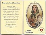 Saint Dymphna Holy Card With Relic