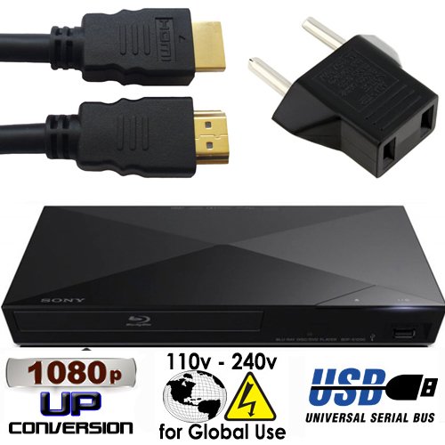 Sony BDP-S1200 all Region Blu Ray and DVD Player and 6 feet hdmi Cable (Bundle)