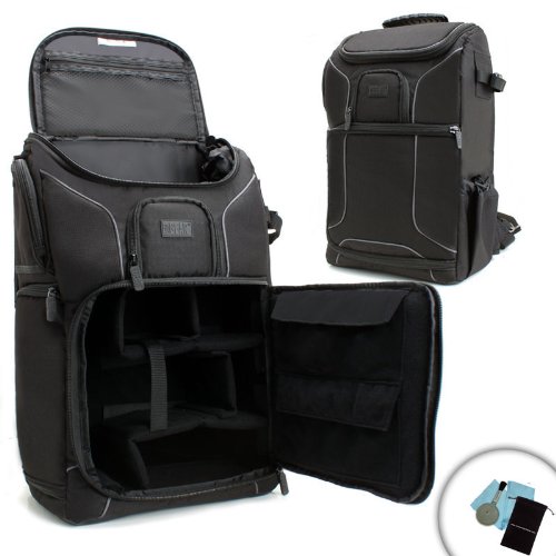 USA GEAR Professional DSLR Camera and Laptop Backpack / Sling Case for Nikon D600 , D3100 , D5100 and Many More Digital SLR Cameras - Includes Cleaning Kit 