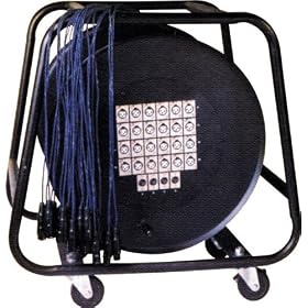 AV Link 28-Channel Snake with Rolling Reel, 30 Meters by 