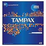 Tampax Super Plus Cardboard Applicator Tampons, 48 Tampons
