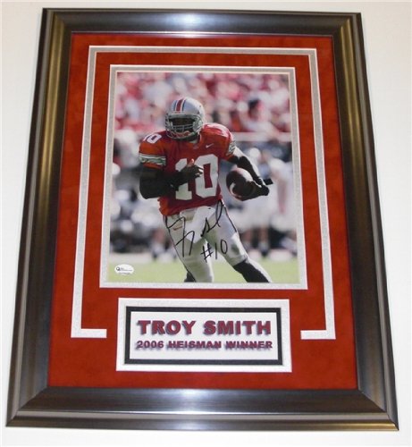 Troy Smith Autographed 8x10 Ohio State Buckeyes Photo ~ Custom Framed