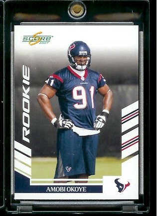 2007 Score # 340 Amobi Okoye - Houston Texans - NFL Football Rookie (RC) Card
